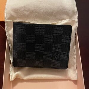 ** SOLD ** Louis Vuitton Slender Wallet In Damier Graphite Canvas N63261